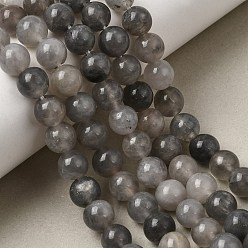 Quartz Nuage Pierre naturelle quartz nuageux facettée brins de perles rondes, 8mm, Trou: 1mm, sur: 45~48 perle / Chapelet, 15 pouce