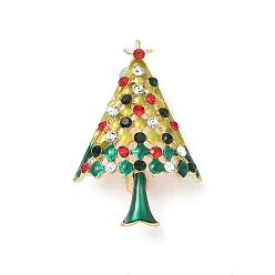 Рождественская елка Рождественская брошь из сплава со стразами для рюкзака, рождественская елка, 44x29.5 мм