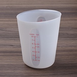 Weiß Silikonmessbecher, mit Skala, Backwerkzeuge, weiß, 65x90x117 mm, Innendurchmesser: 88x64 mm, Kapazität: 250 ml (8.45 fl. oz)