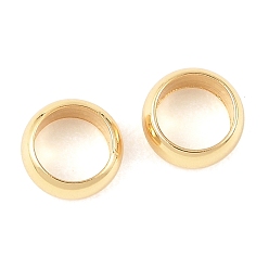 Plaqué 18K Or Véritable Perles d'espacement en laiton shegrace, rondelle, sans cadmium et sans nickel et sans plomb, réel 18 k plaqué or, 6x2.5mm, Trou: 4mm