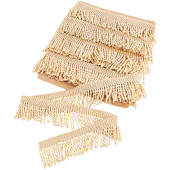 Verge D'or Ruban de gland en soie de polyester, avec carte, verge d'or, 2-3/8 pouces (60 mm), 11.4yards(10.5m)/carte