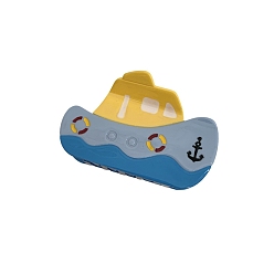 Темно-Голубой Заколки для волос с когтями из ацетата целлюлозы (смола), лодка, глубокое синее небо, 84x52 мм