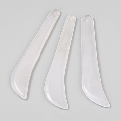 (7BDF) Прозрачный морозный бирюзовый Массажная палочка из натурального агата, инструменты для массажа гуа ша, для мягких тканей, физиотерапевтический материал для спины, ноги, оружие, шея, плечо, Форма лезвия полумесяца, призрачный белый, 105~118.5x23~25x4~5.5 мм, отверстие : 2 мм