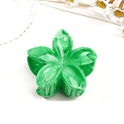 Зеленый лайм Заколки для волос с когтями из смолы, аксессуары для волос для женщин и девочек, цветок, зеленый лайм, 85x75 мм