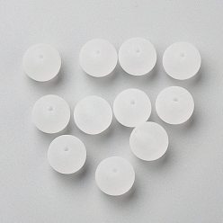 Clear Transparent Acrylic Ball Beads, Frosted Style, Round, Clear, 14mm, Hole: 2mm, about 335pcs/500g