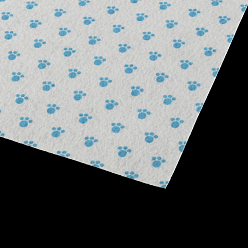 Белый Собака лапы принты нетканые ткани вышивка иглы войлока для DIY ремесел, белые, 30x30x0.1 см, 50 шт / мешок