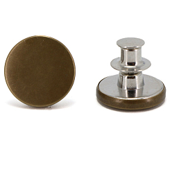 Round Alloy Button Pins for Jeans, Nautical Buttons, Garment Accessories, Round, Round, 17mm