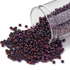 (503) High Metallic Dark Amethyst Тохо 11/0 круглые бусины, японский бисер, (503) высокий металлический темный аметист, 11/0, 2.2 мм, отверстие : 0.8 мм, Около 1110 шт / 10 г