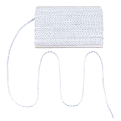 Серебро Филигранная кружевная лента из полиэстера, Волнистая отделка для украшения текстиля, серебряные, 1/4 дюйм (6 мм), около 21.87 ярдов (20 м) / рулон