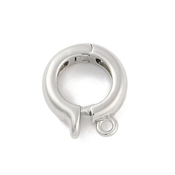 Платина Латунная обшивка стойки с застежками, долговечный, без свинца и без кадмия, платина, 13.5x11x4 мм, отверстие : 1.2 мм