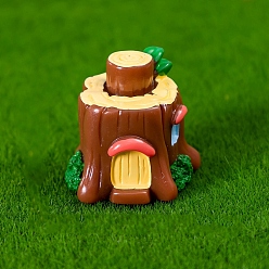 Сиена Миниатюрные украшения из смолы, аксессуары для домашнего кукольного домика с микро-ландшафтом, притворяясь опорными украшениями, пень, цвет охры, 38x35 мм