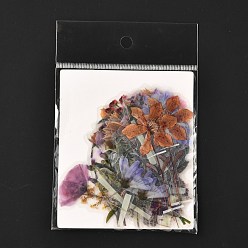 Цветок 40 Набор водостойких клейких наклеек для домашних животных, цветочный узор, цветочным узором, 7.5~8.9x2.5~7.7x0.015 см, 40 шт / пакет