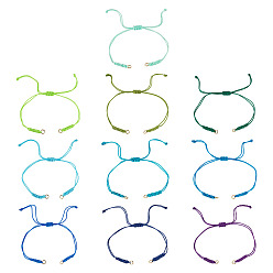 (52) Непрозрачная лаванда 30шт 10 цвета вощеный полиэстеровый шнур плетеный браслет изготовление, разноцветные, 11-3/8 дюйм (29 см), 10 шт / комплект