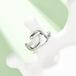 Stainless Steel Color Irregular 304 Stainless Steel Cuff Open Rings, Stainless Steel Color, 12mm, Inner Diameter: 17mm.