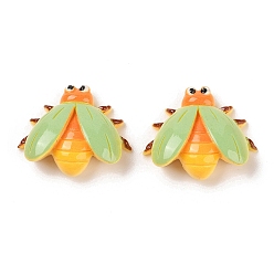 Beetle Кабошоны с декодированием из непрозрачной смолы на тему насекомых, жук, 25x30x10.5 мм