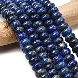 Ляпис-Лазурь Нитки бусины из натурального ляписа-лазури, рондель, 10.5x6.5 мм, отверстие : 0.8 мм, около 59 шт / нитка, 14.69'' (37.3 см)