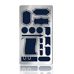 Mixed Shapes Трафареты для резки металла в стиле ретро из нержавеющей стали, для diy scrapbooking / фотоальбом, декоративная тисняющая бумажная карточка, матовый цвет нержавеющей стали, разнообразные, 177x101x0.5 мм