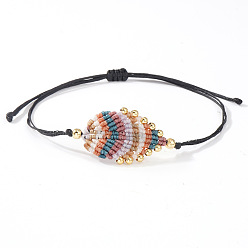 (52) Непрозрачная лаванда Плетеные браслеты из синтетических волокон и полиэстеровых нитей для женщин в этническом и богемном стиле, лист, разноцветные, внутренний диаметр: 11 дюйм (28 см)