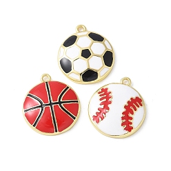 Mixed Shapes Латунь эмаль подвески, стойки покрытие, долговечный, без свинца и без кадмия, реальный 18 k позолоченный, разнообразные, 17.5x15.5x3.5 мм, отверстие : 1.4 мм