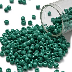 (55D) Opaque Dark Turquoise Тохо 6/0 круглые бусины, японский бисер, (55 d) непрозрачный темно-бирюзовый, 4 мм, отверстие : 1.5 мм, Около 7570 шт / фунт