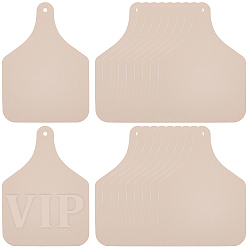 Античный Белый Кожаные этикетки, с отверстием, для джинсов своими руками, , обуви, аксессуары для шляп, прямоугольные, старинный белый, 76x54x2.7 мм, отверстие : 3 мм, 20 шт / комплект