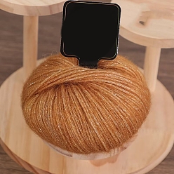 Цвет Древесины Мохеровая блестящая пряжа, для ткачества, вязание крючком, деревесиные, 1.5~2 мм, около 25г/моток