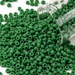 (47DF) Opaque Frost Shamrock Тохо 8/0 круглые бусины, японский бисер, (47 df) непрозрачный морозный трилистник, 3 мм, отверстие : 1 мм, Около 222 шт / 10 г