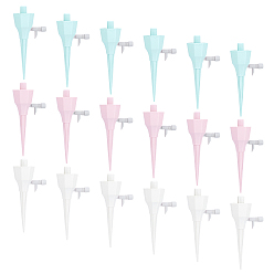 (52) Непрозрачная лаванда Пластиковые регулируемые шипы для самополива, с клапаном контроля капель, растения цветы полив инструмент, для комнатных и уличных растений, разноцветные, 163x70x44 мм, 3 цвета, 6 комплектов / цвет, 18sets / мешок