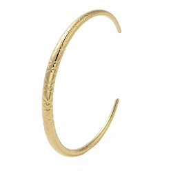 Золотой 304 открытые браслеты-манжеты из нержавеющей стали, украшения для женщин, золотые, внутренний диаметр: 2-1/2x2-1/8 дюйм (6.3x5.4 см)