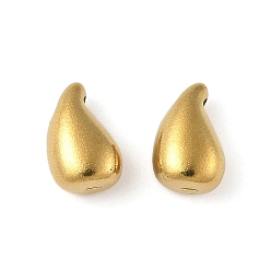 Teardrop 304 из нержавеющей стали бусы, реальный 18 k позолоченный, слеза, 8x5.5x4 мм, отверстие : 1.4 мм