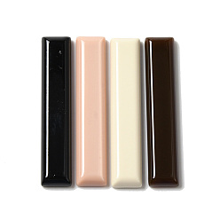 Mixed Color Cellulose Acetate(Resin) Cabochons, Rectangle, Mixed Color, 60x12x5mm