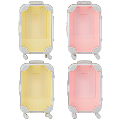 (52) Непрозрачная лаванда 4 шт. 2 цвета мини-пластиковые чемоданы упаковочные коробки для хранения конфет мелкие предметы, разноцветные, 13x7.9x3.6 см, 2 шт / цвет