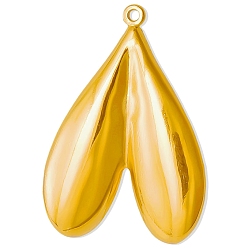 Золотой 304 подвески из нержавеющей стали, шарма сердца, золотые, 39x27 мм