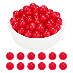 Cerise Natürliche und gefärbte Perle Malaysia Jade Stränge, Runde, cerise, 8 mm, Bohrung: 1.0 mm, ca. 48 Stk. / Strang, 15 Zoll, 2 Stränge / box