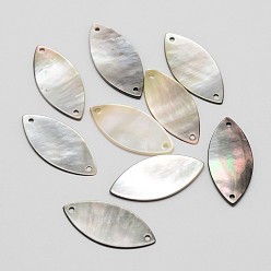 Светло-серый Конский глаз черные губы оболочки соединители соединители, светло-серый, 22x10x1 мм, отверстие : 0.5 мм