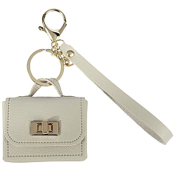 Гейнсборо Портативная сумка из искусственной кожи брелок, с брелком из сплава, светло-серые, 220 мм