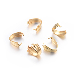 Золотой 304 из нержавеющей стали оснастки на поруки, золотые, 10.5x10.5x5.5 мм, штифты : 1 мм