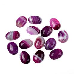 Banded Agate Natural Striped Agate/Banded Agate Cabochons, Dyed, Oval, 25x18x6~8mm