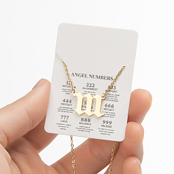 Number 201 Женские подвески в виде ангельских чисел из нержавеющей стали, золотые, число 111, 17.72 дюйм (45 см)