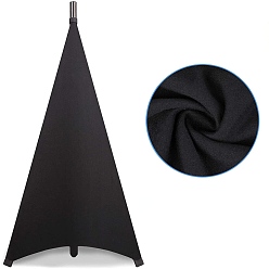 Black 2Pcs Spandex Three-sided Tripod Speaker Bracket Cover, Black, 1350x600mm