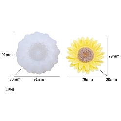 Белый Цветочные пищевые силиконовые формы для свечей своими руками, для изготовления свечей, белые, 9.1x9.1x3 см