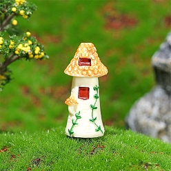 Золотистый Миниатюрные украшения из смолы, аксессуары для домашнего кукольного домика с микро-ландшафтом, притворяясь опорными украшениями, грибной дом, золотые, 20x40 мм