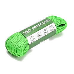 Lawn Green 550 Paracord Polyester Parachute Cord, 7 Strand Core Cord, Round, Lawn Green, 4mm, about 33.90 Yards(31m)/Bundle