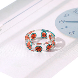 Помидор Кольца из прозрачной пластмассы, арбуз, помидор, размер США 6 (16.5 мм)