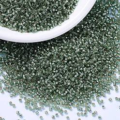 (DB2165) Duracoat Silver Lined Dyed Dark Sea Foam MIYUKI Delica Beads, Cylinder, Japanese Seed Beads, 11/0, (DB2165) Duracoat Silver Lined Dyed Dark Sea Foam, 1.3x1.6mm, Hole: 0.8mm, about 20000pcs/bag, 100g/bag