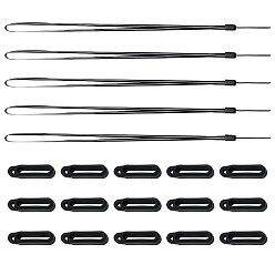 Черный Набор для самостоятельного изготовления электронного стилуса и зажигалки с подвеской-ожерельем, защищающим от потери, включая резиновые ремешки, силиконовый кулон, чёрные, 40 шт / коробка