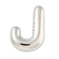 Letter J Не тускнеющие 304 подвески из нержавеющей стали, шарм-буква, буква J, 19.5x13x5 мм, отверстие : 1.5 мм