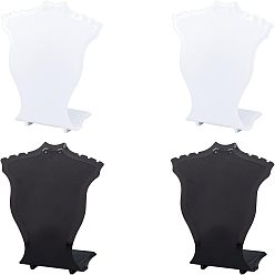 (52) Непрозрачная лаванда Акриловые ожерелье дисплеи, разноцветные, 43x99x129 мм, 4 шт / комплект