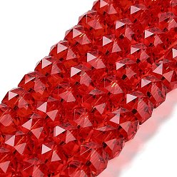 (123L) Белый крем непрозрачный блеск Прозрачные стеклянные бусины, граненые, баррель, огнеупорный кирпич, 8x6 мм, отверстие : 1.2 мм, около 64 шт / нитка, 14.96'' (38 см)