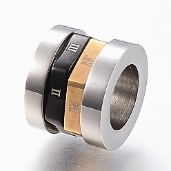 (52) Непрозрачная лаванда 304 кубический стальные подвески из нержавеющей диоксида циркония, столбец с римскими цифрами, разноцветные, 14.5x11.5 мм, отверстие : 9 мм